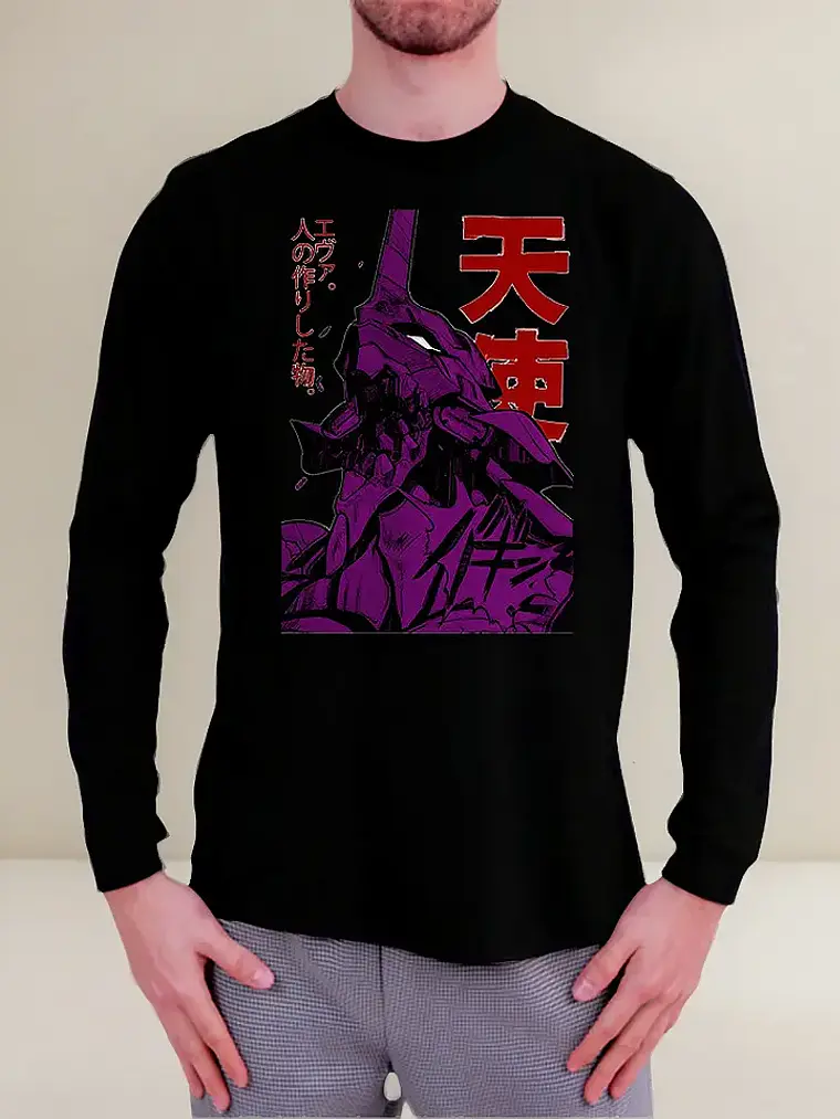 Polera Manga Larga Evangelion - Eva 01 - Vale Gamess 1