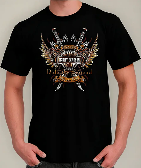 Polera Harley Davidson - Ver 09 - Vale Gamess