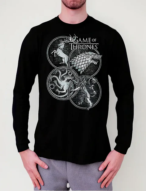Polera Manga Larga Game Of Thrones - Ver 04 - Vale Gamess