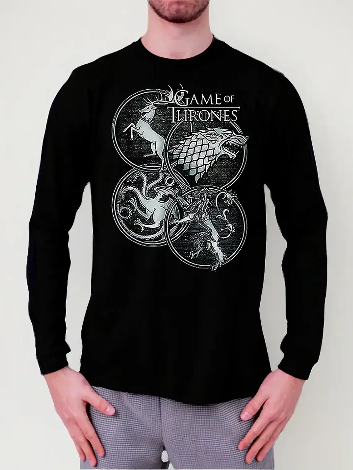 Polera Manga Larga Game Of Thrones - Ver 04 - Vale Gamess 1
