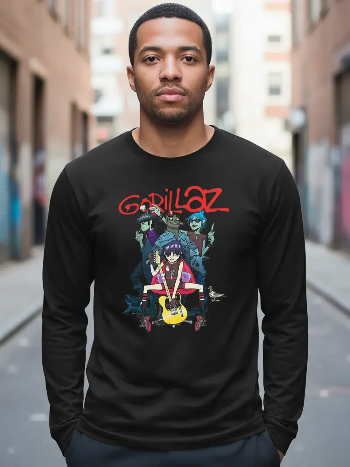 Polera Manga Larga Gorillaz - Ver 09 - Vale Gamess 1