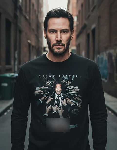Polera Manga Larga John Wick - Ver 01 - Peliculas