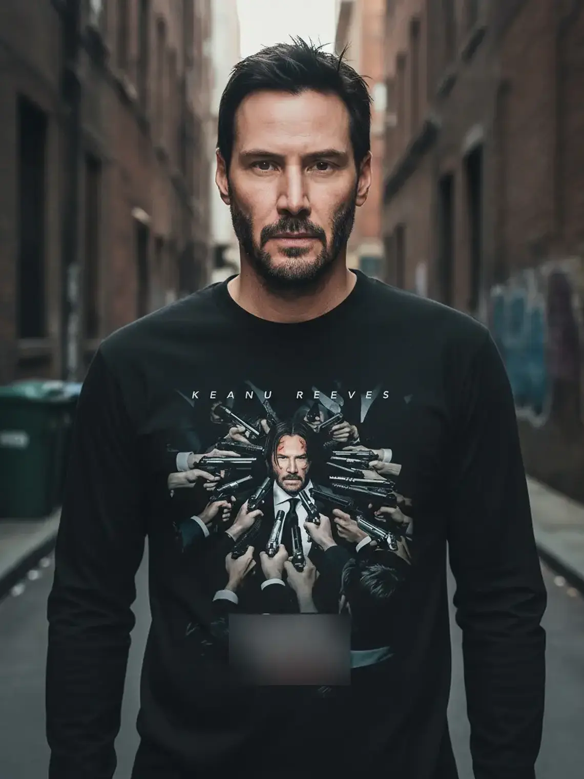 Polera Manga Larga John Wick - Ver 01 - Peliculas 1