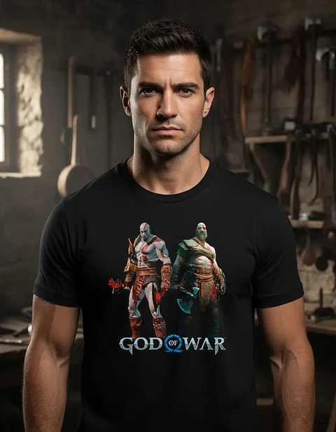 Polera God Of War - Kratos - Videojuegos - Vale Gamess
