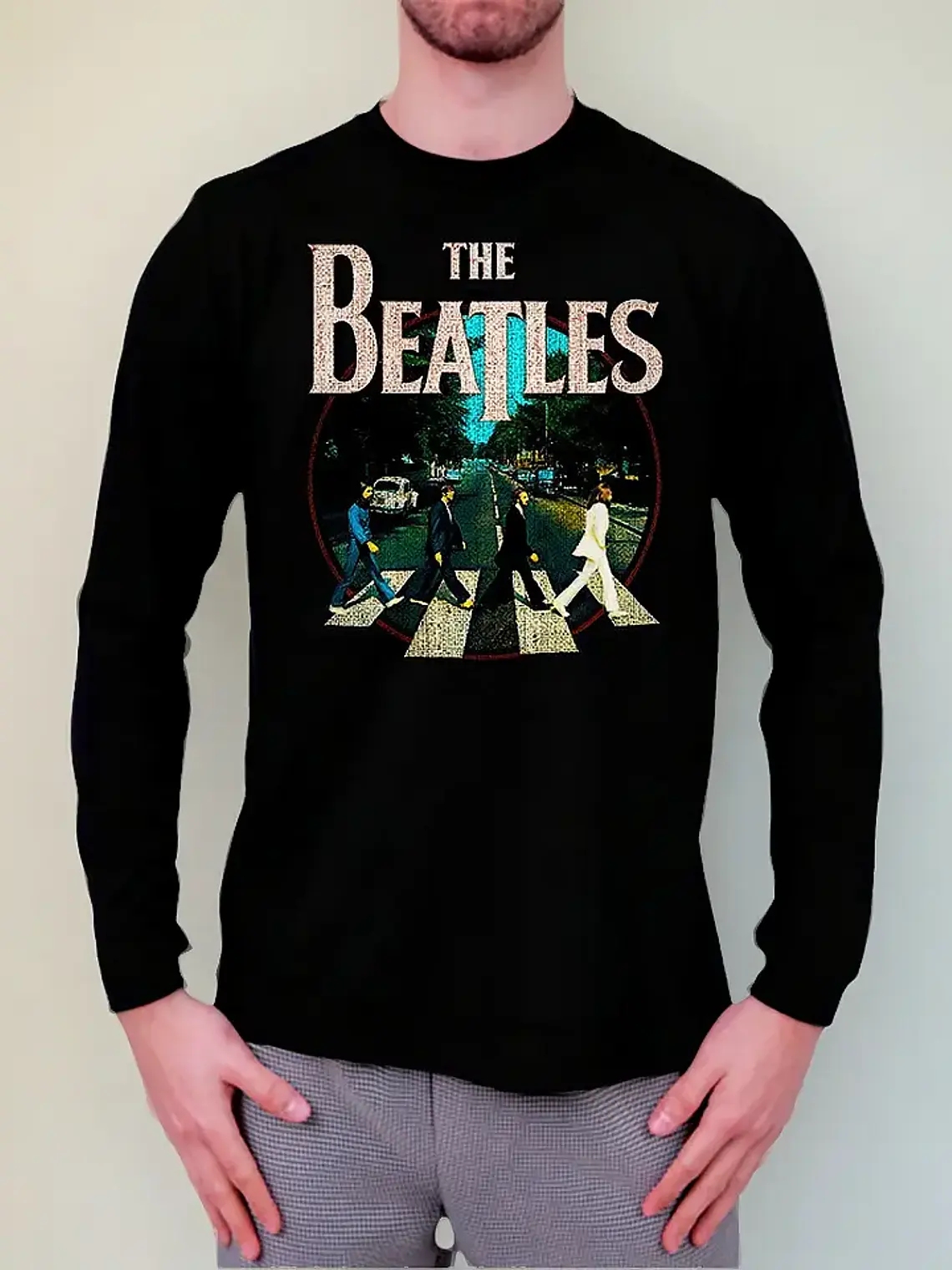 Polera Manga Larga The Beatles - Ver 08 - Abbey Road 1