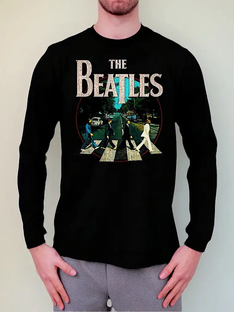 Polera Manga Larga The Beatles - Ver 08 - Abbey Road 1