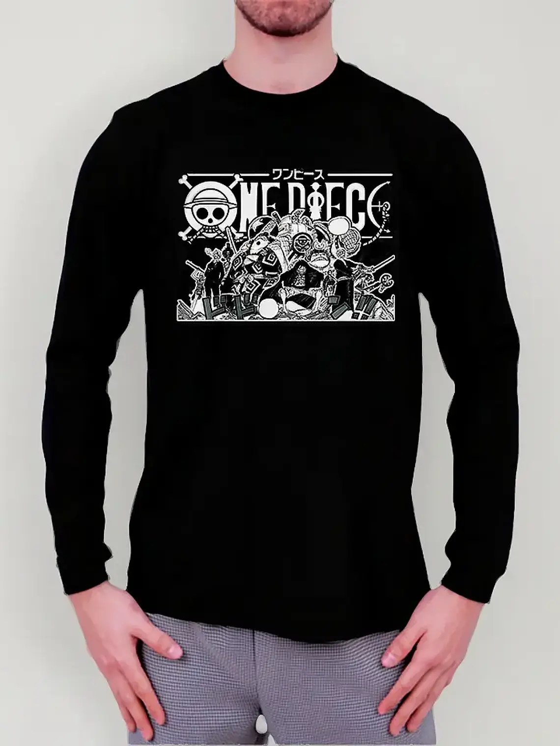 Polera Manga Larga One Piece - Mugiwara Crew - Vale Gamess 1