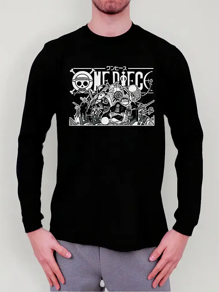Polera Manga Larga One Piece - Mugiwara Crew - Vale Gamess 1