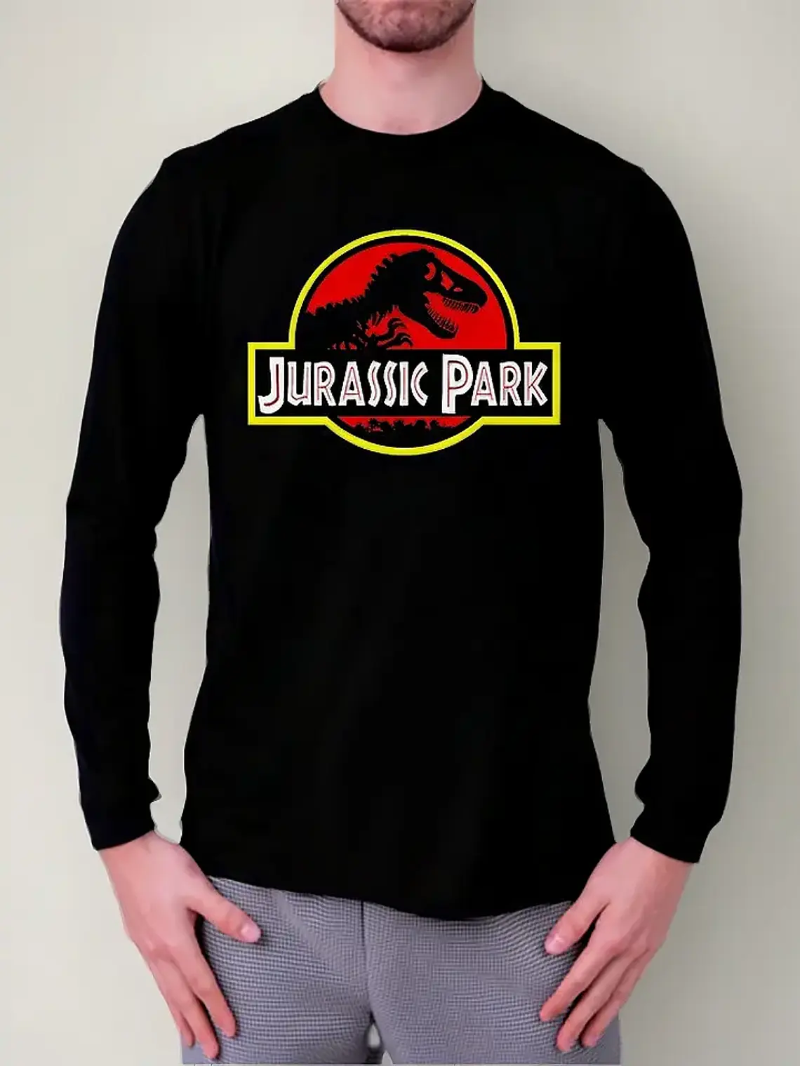 Polera Manga Larga Jurassic Park - Ver 04 - Vale Gamess 1