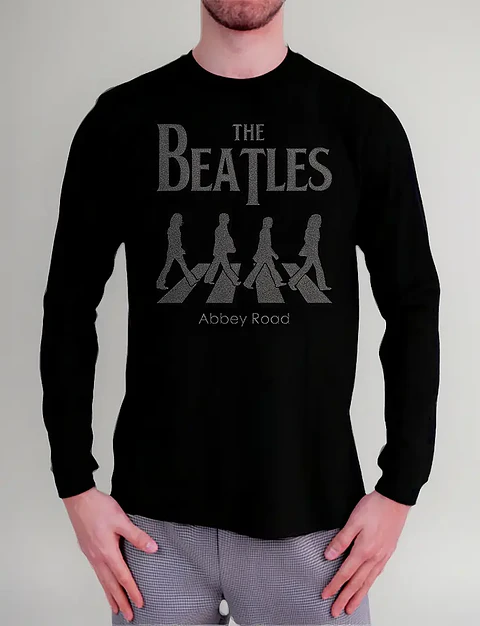 Polera Manga Larga The Beatles - Ver 01 - Abbey Road