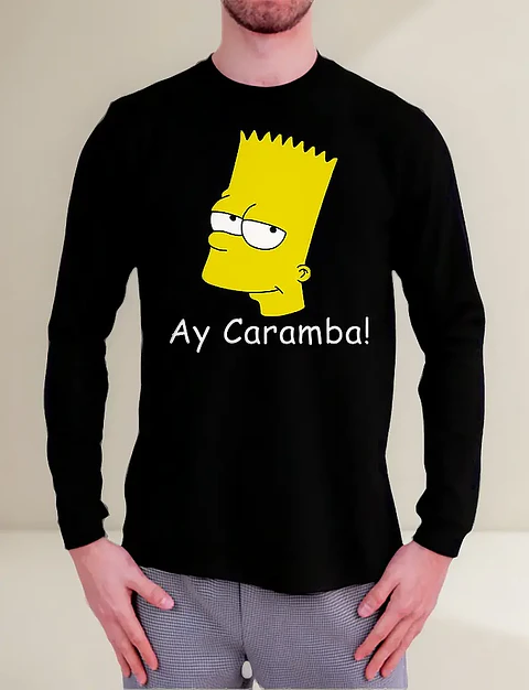 Polera Manga Larga Bart Simpson - Ver 02 - Vale Gamess