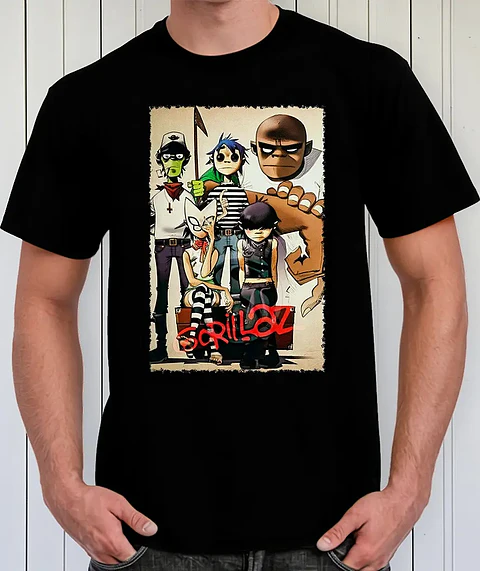 Polera Gorillaz - Ver 16 - Vale Gamess