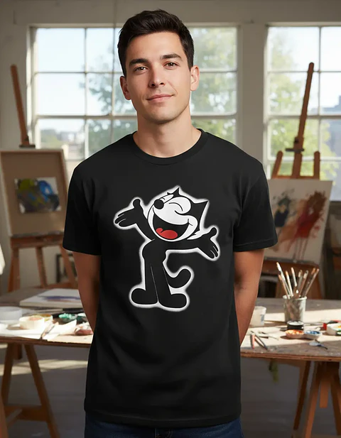 Polera Gato Felix - Ver 02 - Vale Gamess