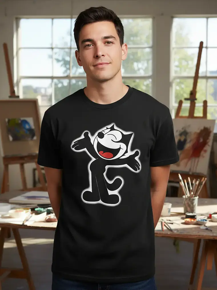 Polera Gato Felix - Ver 02 - Vale Gamess 1