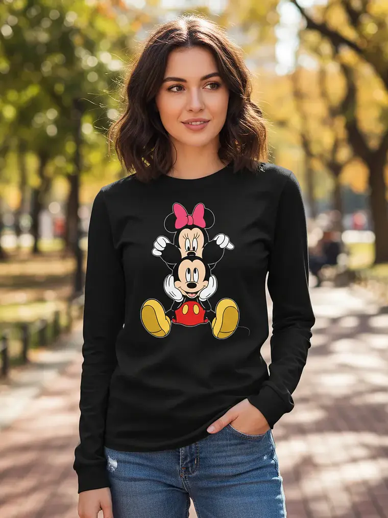 Polera Manga Larga Mickey Mouse - Ver 01 - Vale Gamess 1