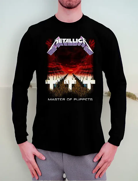 Polera Manga Larga Metallica - Ver 38 - Master Of Puppets