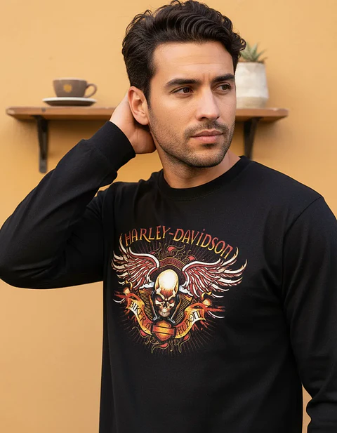 Polera Manga Larga Harley Davidson - Ver 02 - Vale Gamess