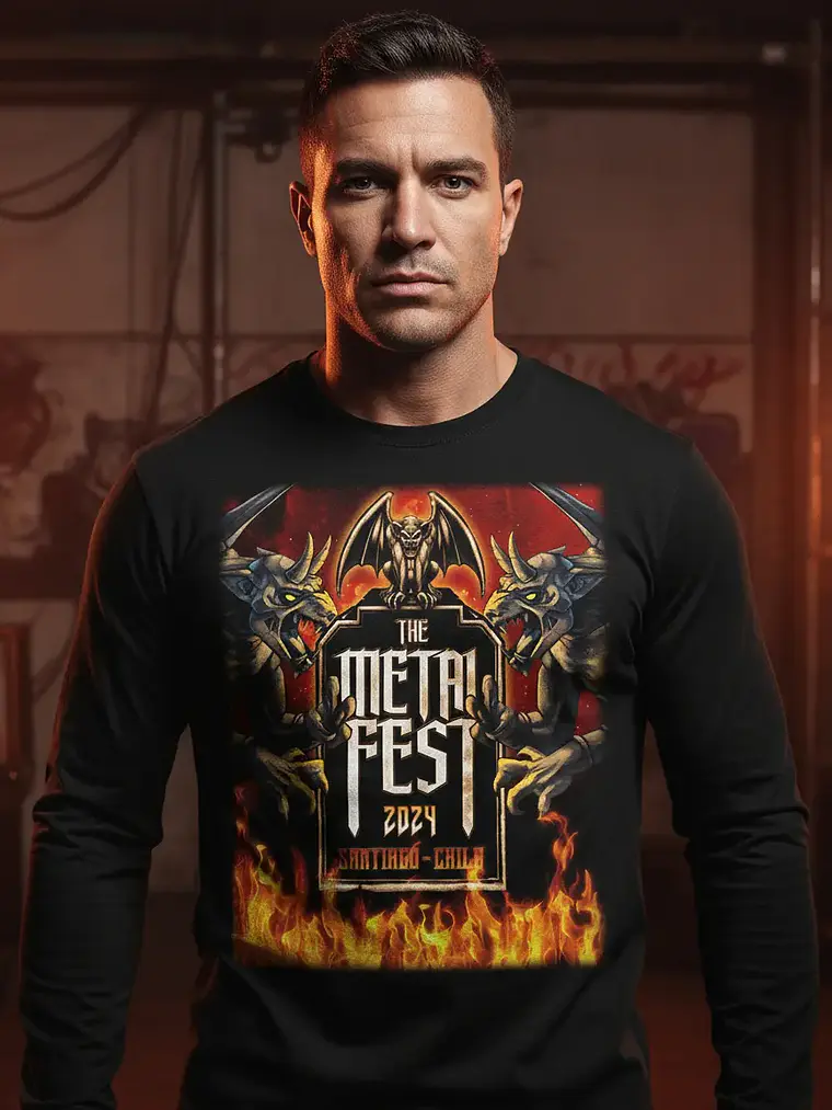 Polera Manga Larga Metal Fest 2024 - Estampa Doble - 20 Y 21 1