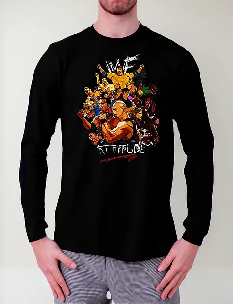 Polera Manga Larga Wwe - Ver 03 - Vale Gamess