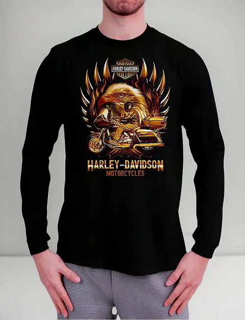 Polera Manga Larga Harley Davidson - Ver 11 - Vale Gamess