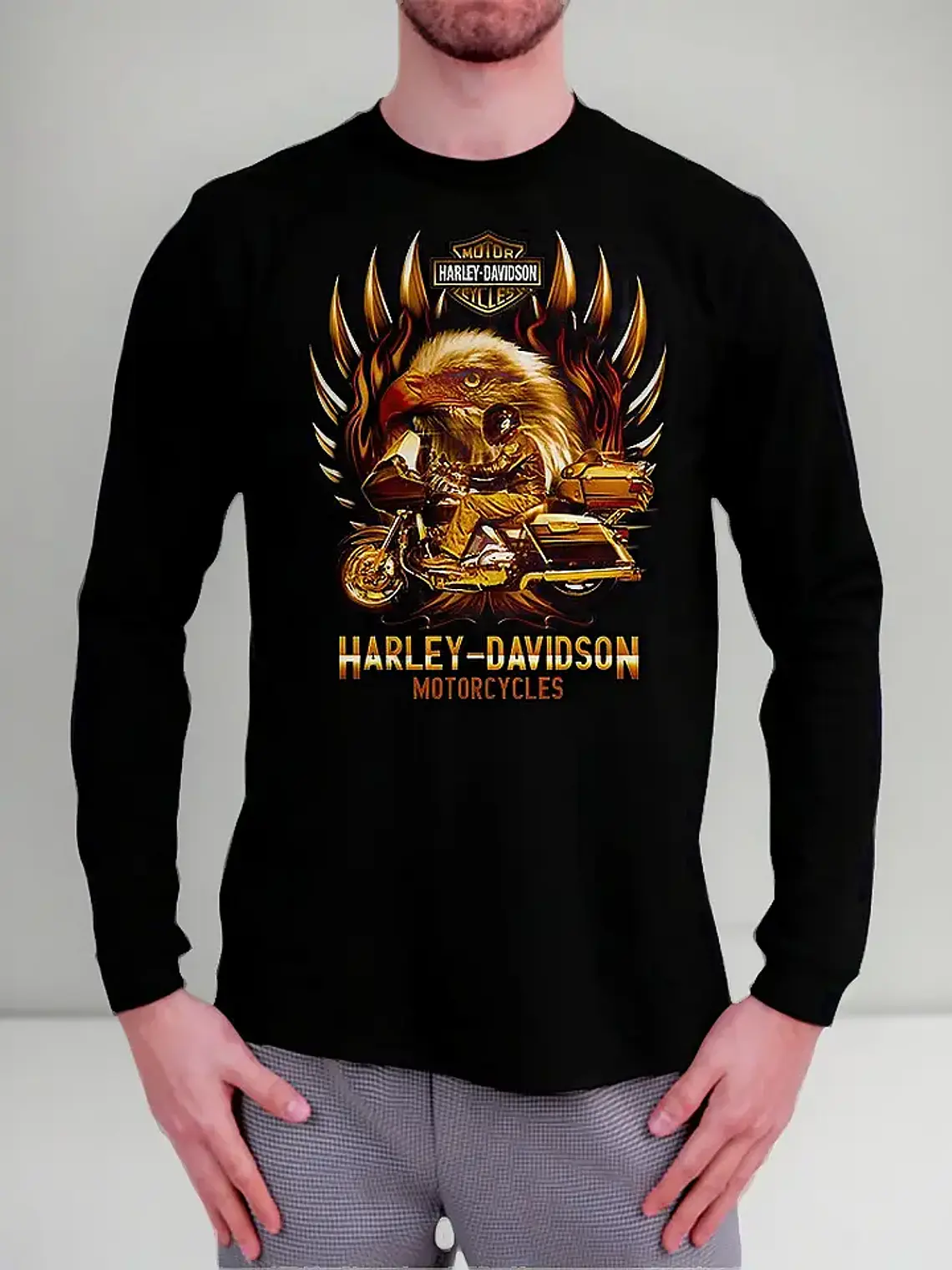 Polera Manga Larga Harley Davidson - Ver 11 - Vale Gamess 1