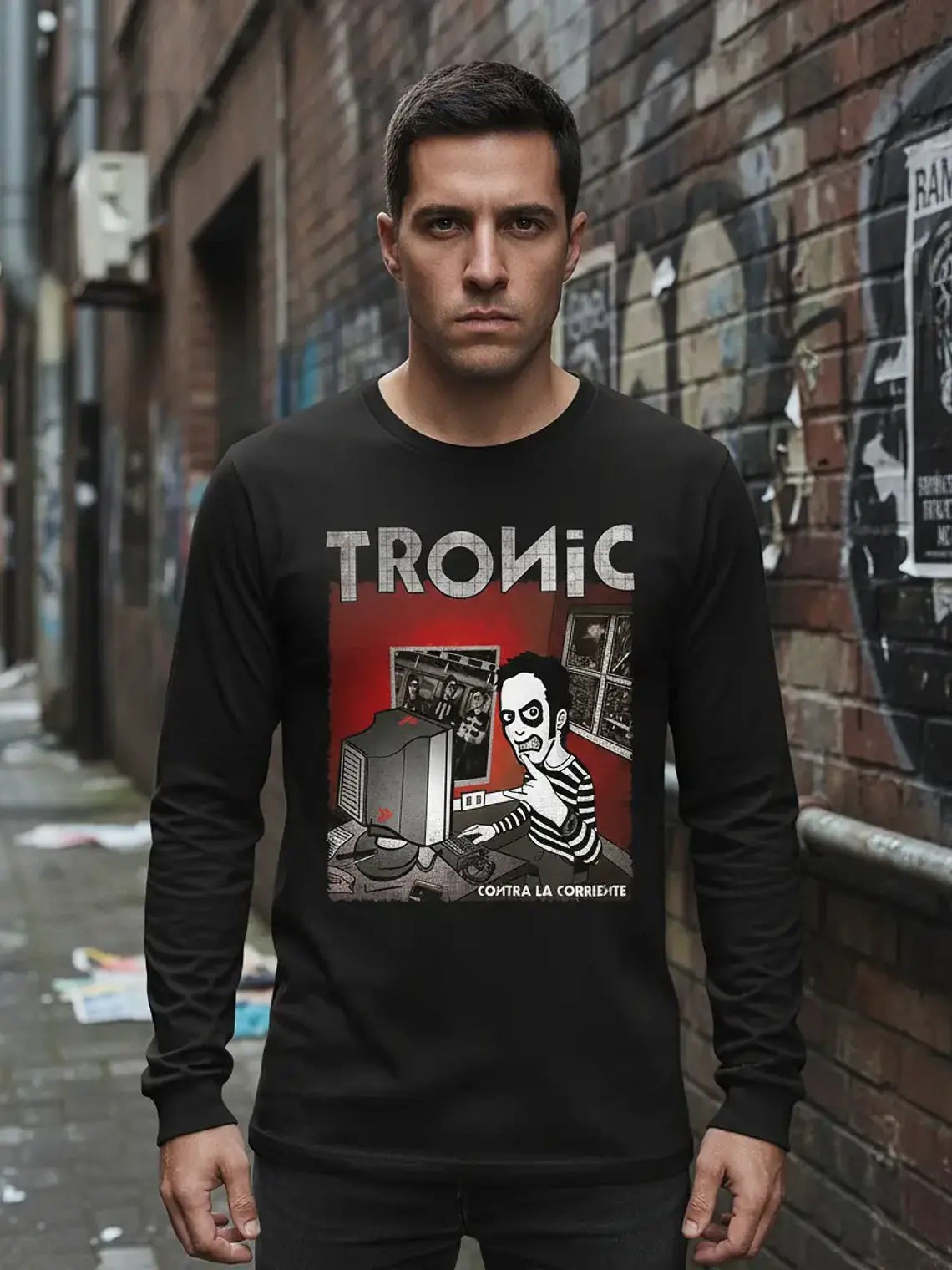 Polera Manga Larga Tronic - Ver 02 - Contra La Corriente 1