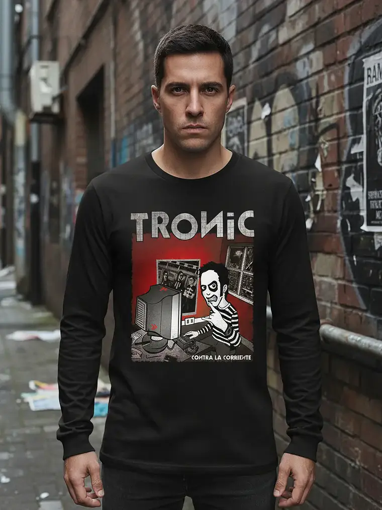 Polera Manga Larga Tronic - Ver 02 - Contra La Corriente 1