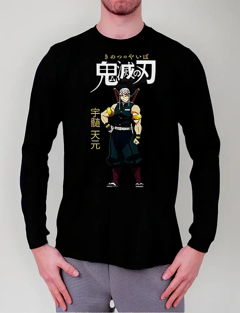 Polera Manga Larga Kimetsu No Yaiba: Demon Slayer - Uzui
