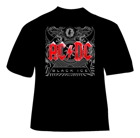 Polera Ac/dc - Ver 08 - Black Ice