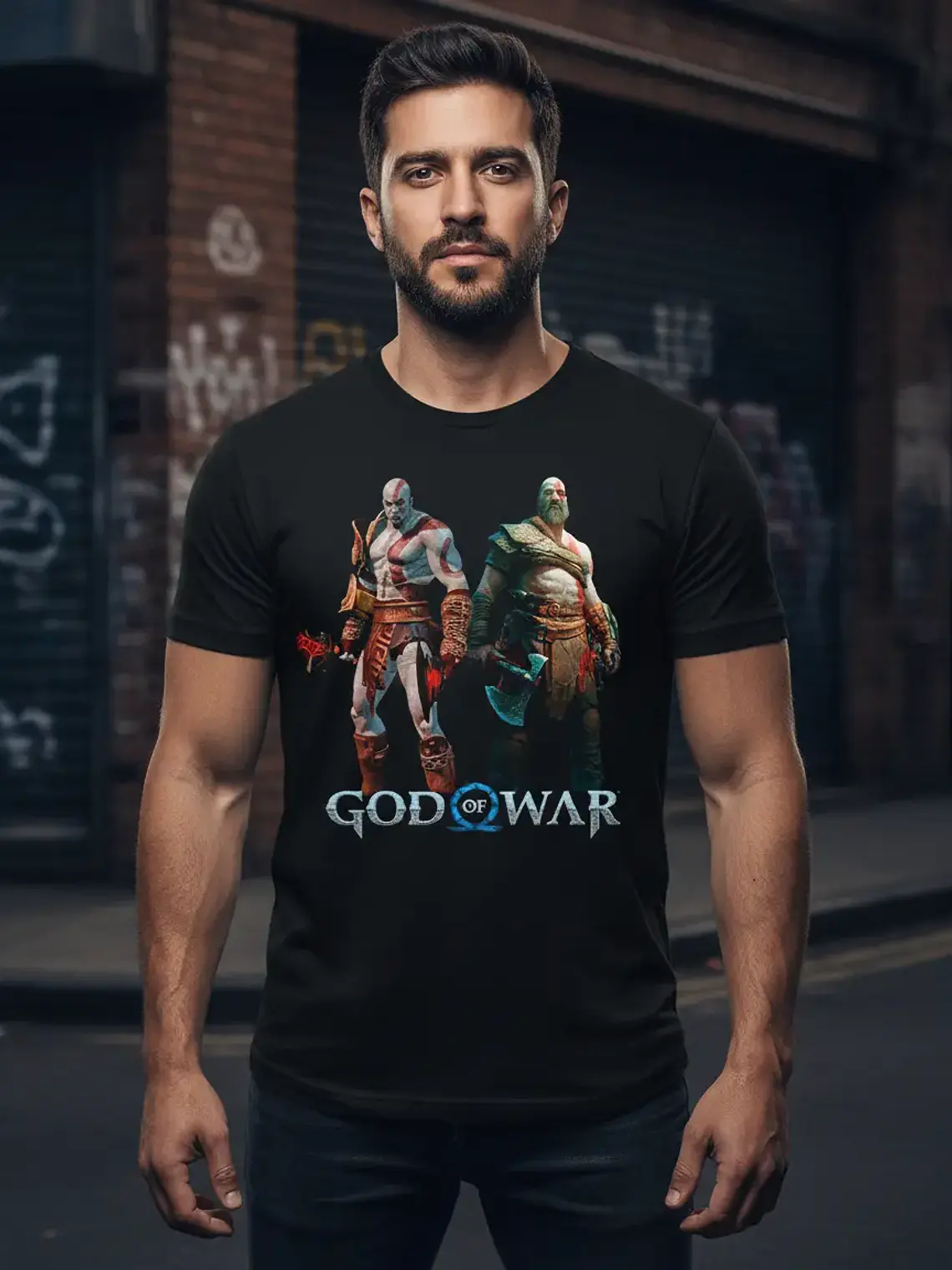 Polera God Of War - Kratos - Estampado Doble - Vale Gamess 1