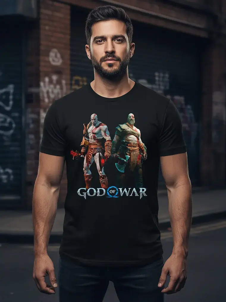 Polera God Of War - Kratos - Estampado Doble - Vale Gamess 1