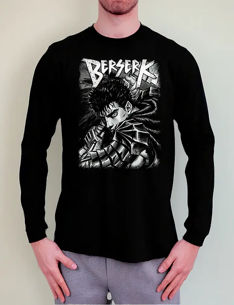 Polera Manga Larga Berserk Guts - Vale Gamess