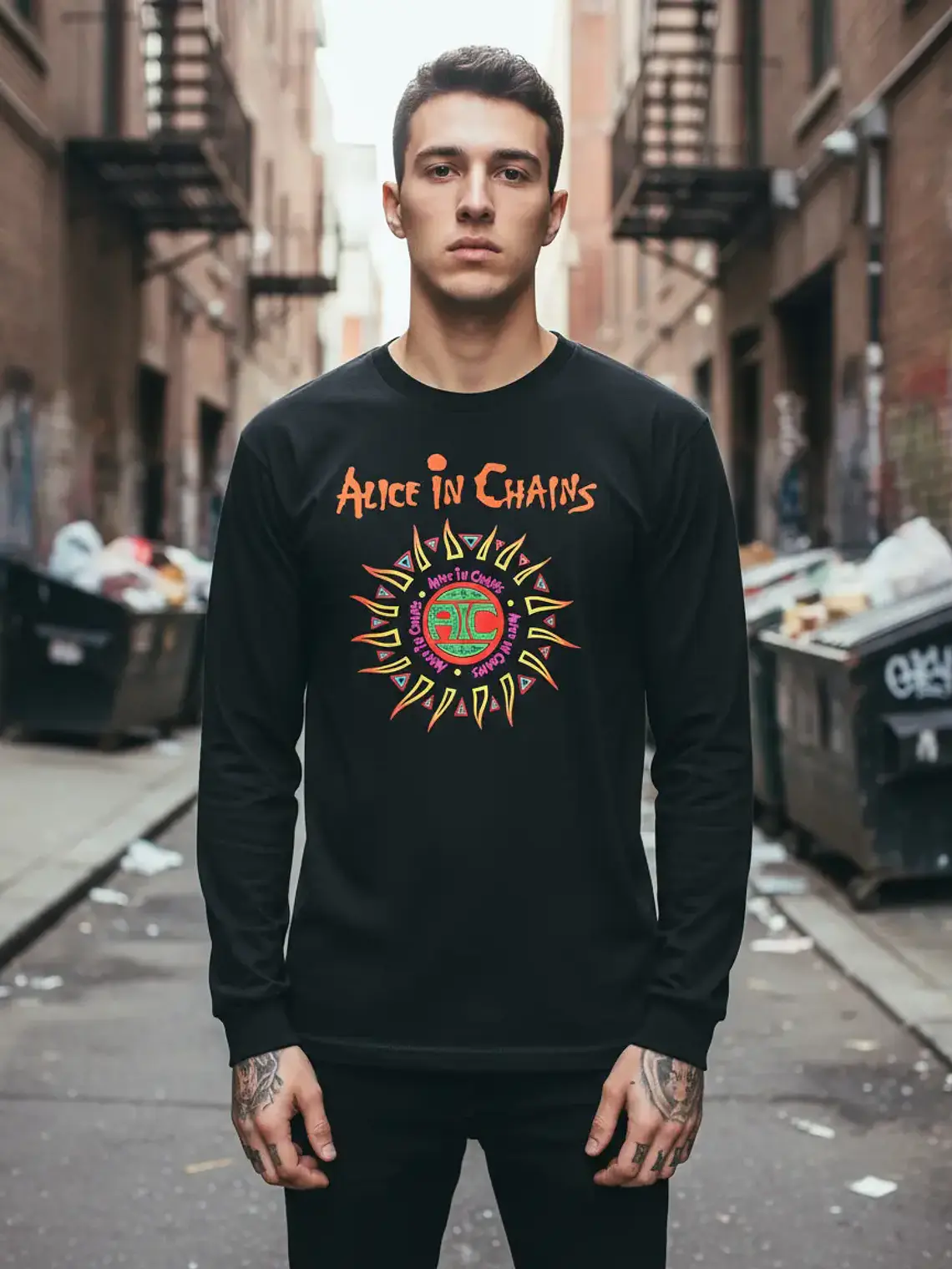 Polera Manga Larga Alice In Chains - Ver 09 - Logo 1