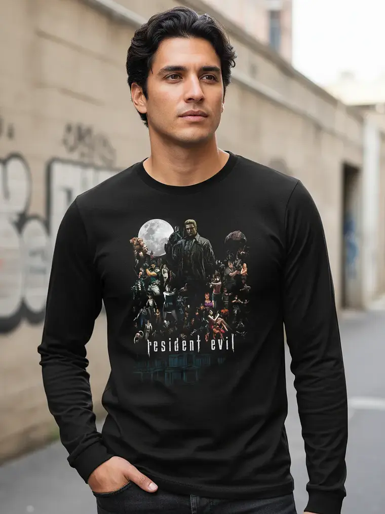 Polera Manga Larga Resident Evil - Ver 05 - Resident Evil 1