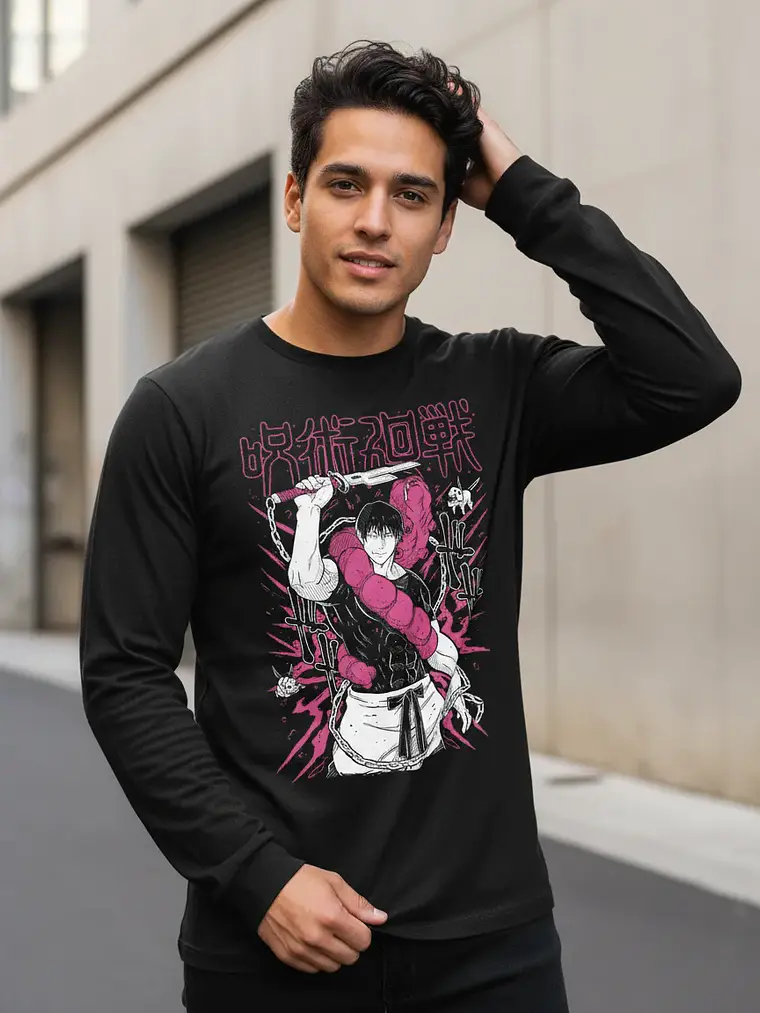 Polera Manga Larga Jujutsu Kaisen - Ver 02 - Toji Fushiguro 1