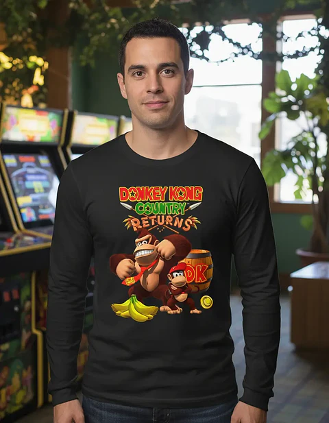 Polera Manga Larga Donkey Kong - Ver 01 - Country Returns