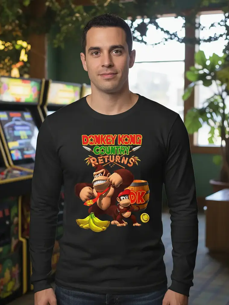 Polera Manga Larga Donkey Kong - Ver 01 - Country Returns 1