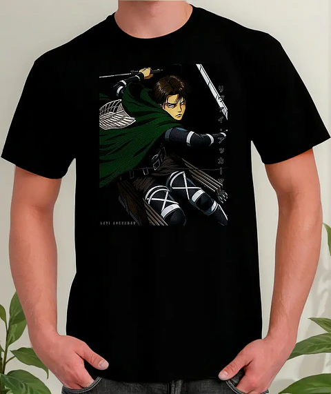 Polera Shingeki No Kyojin Levi Ackerman - Ataque De Titanes