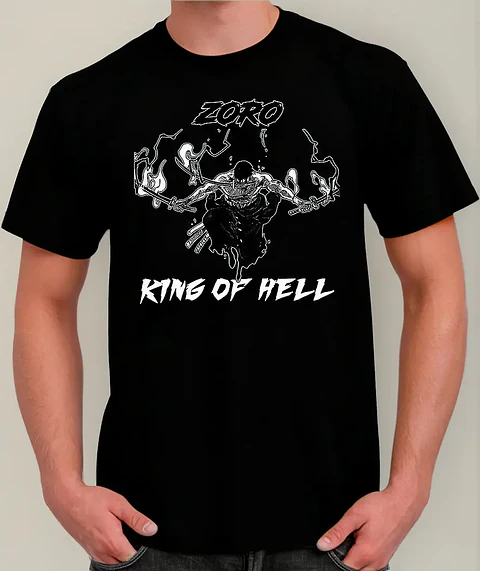 Polera Anime One Piece - Zoro King Of Hell - Vale Gamess