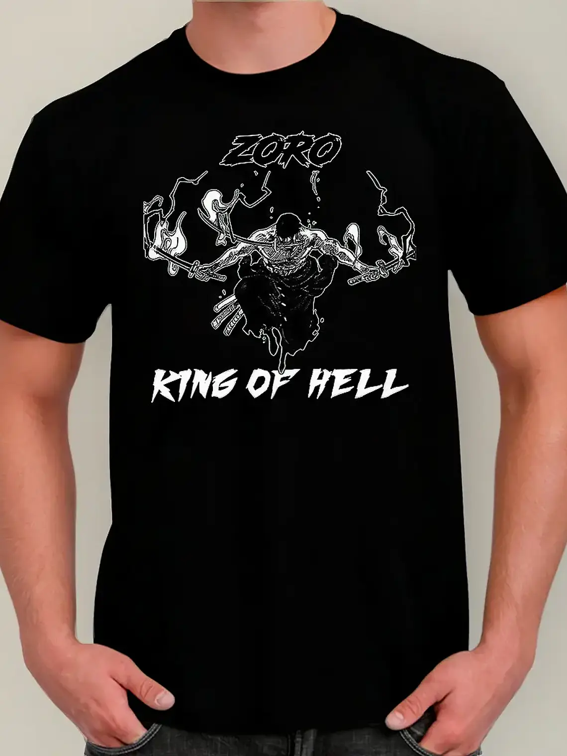 Polera Anime One Piece - Zoro King Of Hell - Vale Gamess 1