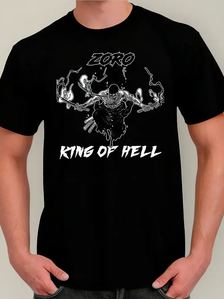 Polera Anime One Piece - Zoro King Of Hell - Vale Gamess 1