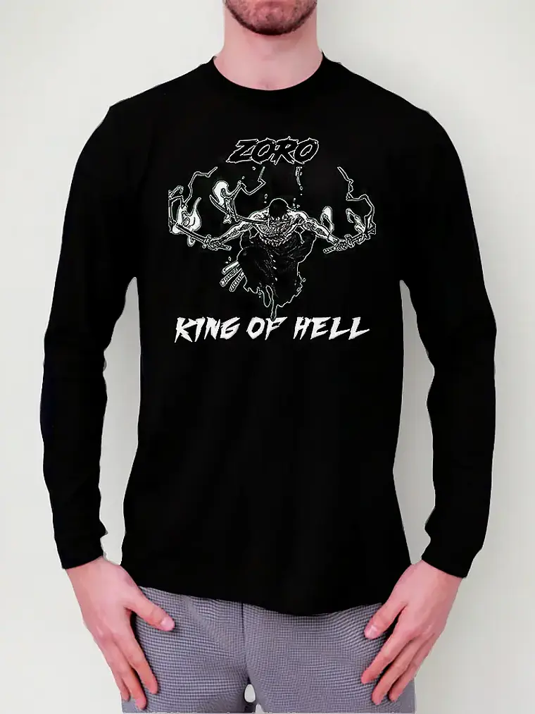 Polera Manga Larga One Piece - Zoro King Of Hell 1