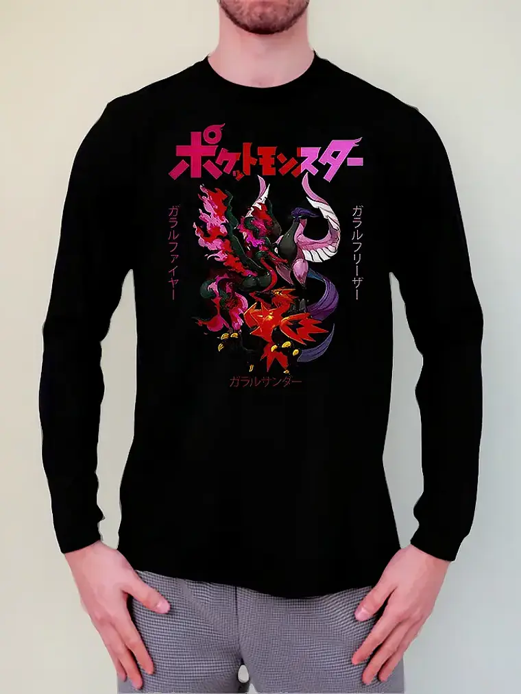 Polera Manga Larga Pokemon Galar - Moltres - Zapdos - Articu 1