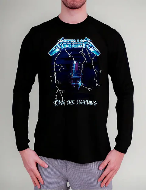 Polera Manga Larga Metallica - Ver 43 - Ride The Lightning