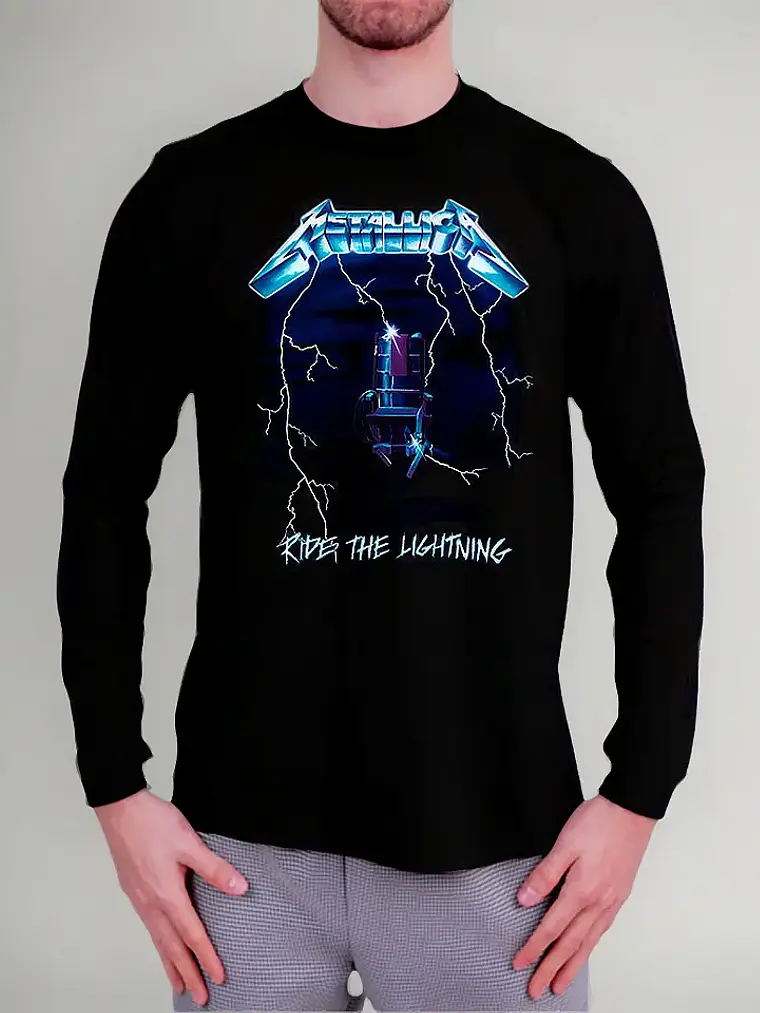 Polera Manga Larga Metallica - Ver 43 - Ride The Lightning 1