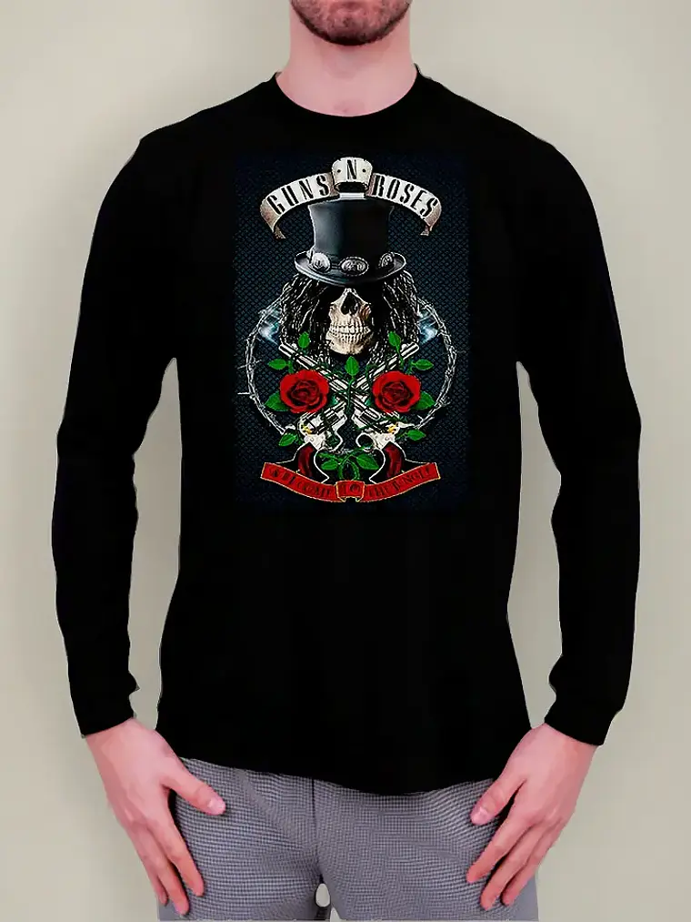 Polera Manga Larga Guns N' Roses - Ver 13 - Welcome To The J 1