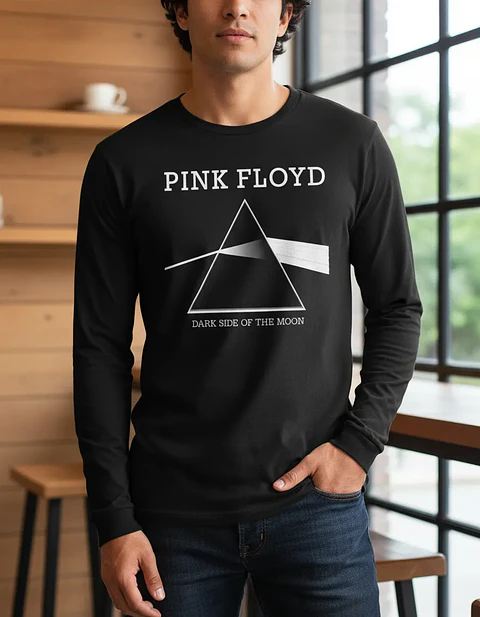 Polera Manga Larga Pink Floyd - Ver 07 - The Dark Side Of Th