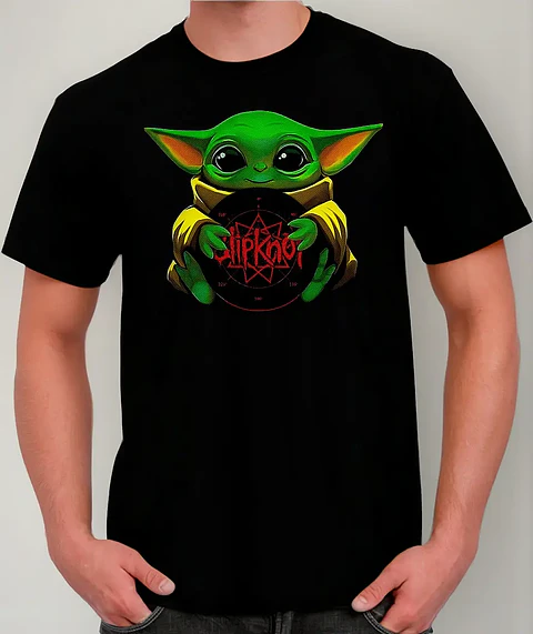 Polera Star Wars - Ver 16 - Baby Yoda Slipknot