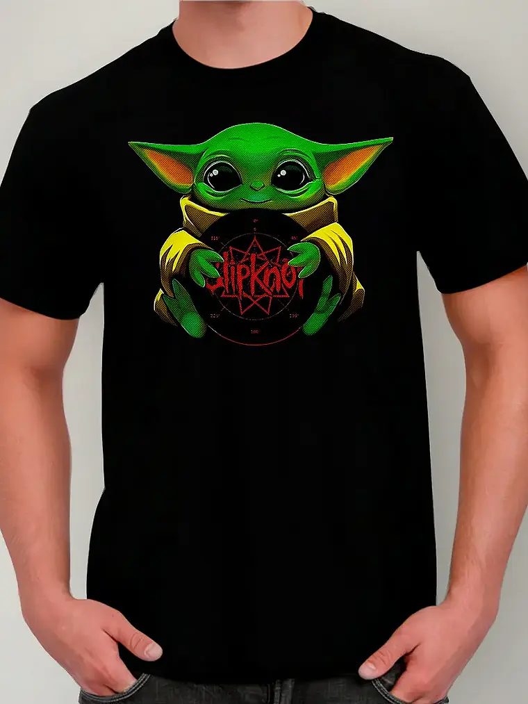 Polera Star Wars - Ver 16 - Baby Yoda Slipknot 1