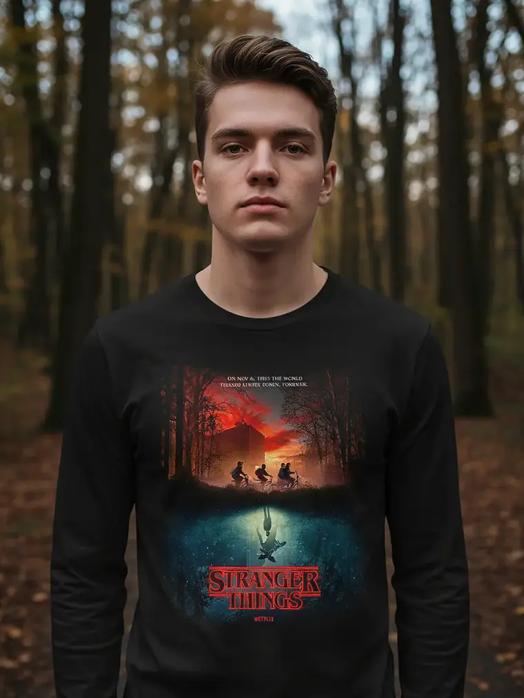 Polera Manga Larga Stranger Things - Ver 09 - Vale Gamess 1